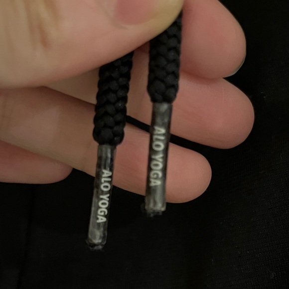 ALO Yoga Black Relaxed Slit Pants - Picture 5 of 7